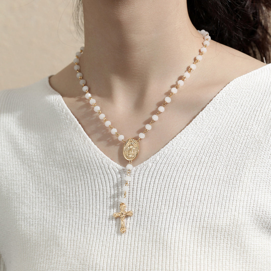 Christianartworkshop Virgin Mary Medal & Crucifix Pendant Necklace - image 13