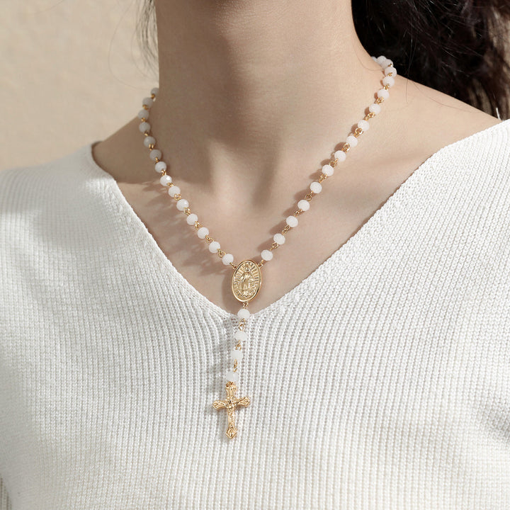 Christianartworkshop Virgin Mary Medal & Crucifix Pendant Necklace - image 13