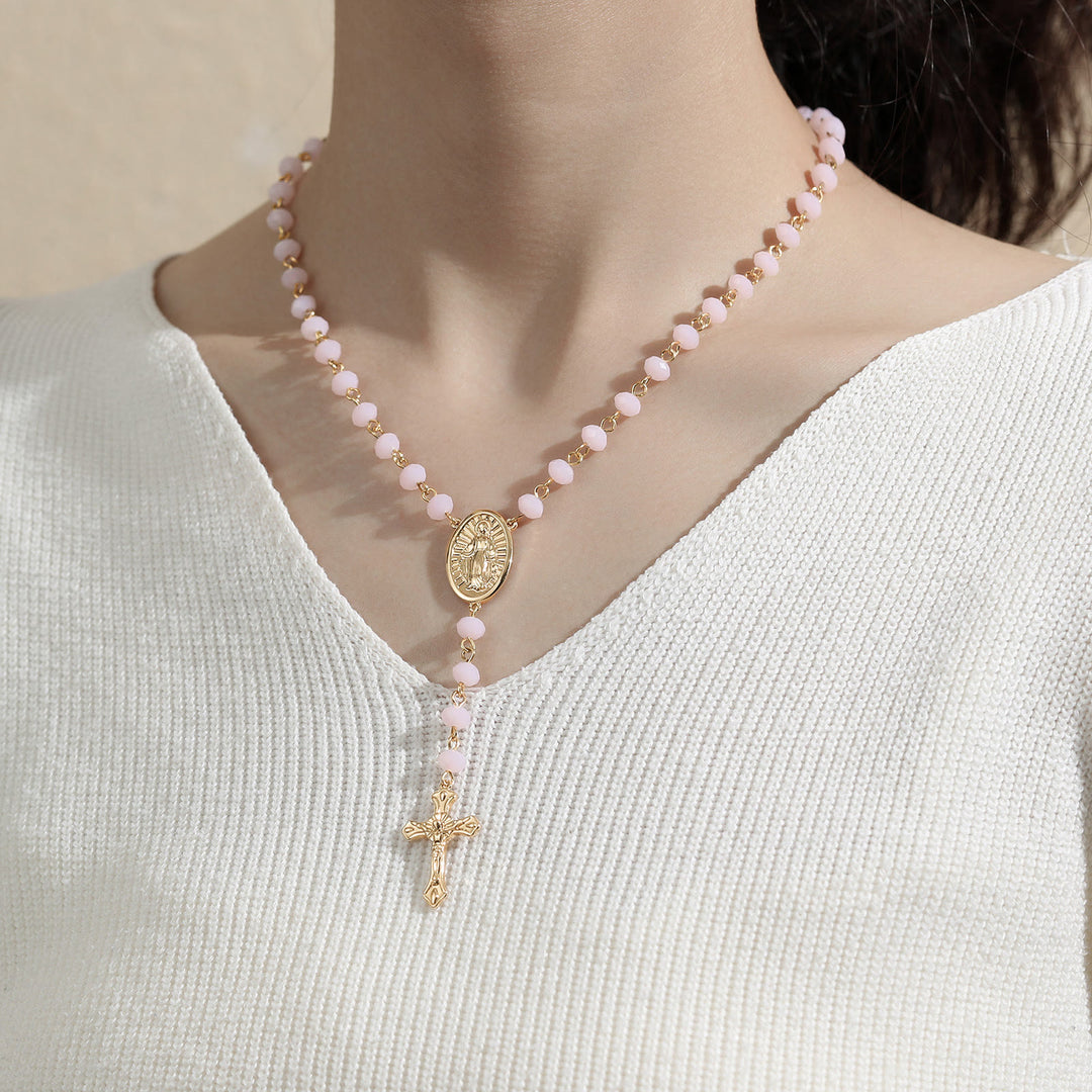 Christianartworkshop Virgin Mary Medal & Crucifix Pendant Necklace - image 20