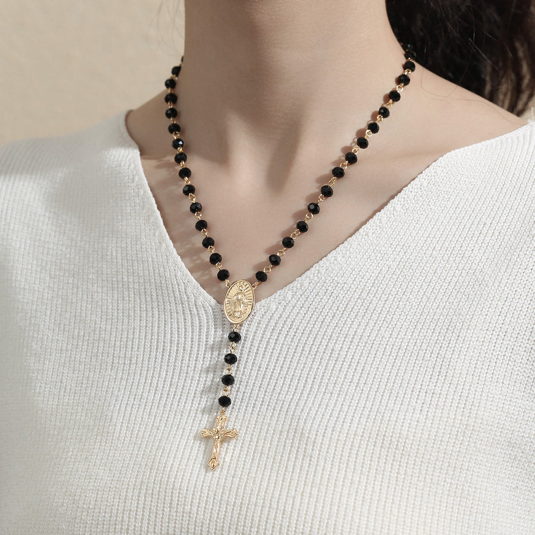 Christianartworkshop Virgin Mary Medal & Crucifix Pendant Necklace - image 5