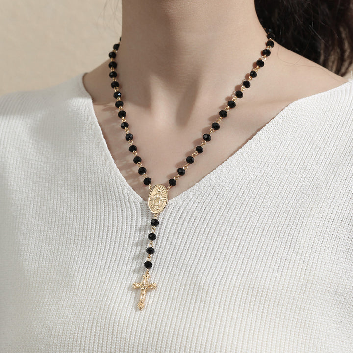 Christianartworkshop Virgin Mary Medal & Crucifix Pendant Necklace - image 5