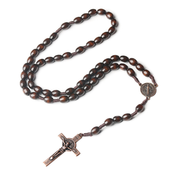 Christianartworkshop St. Benedict Olive Wood Prayer Rosary - image 8