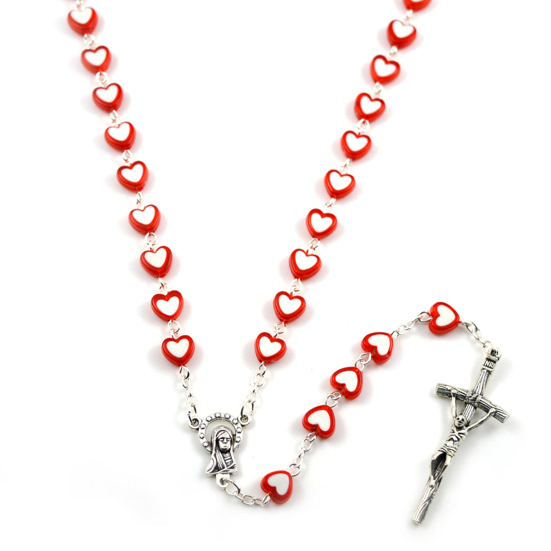 Colorful Jesus Cross Heart-shaped Rosary - image 2