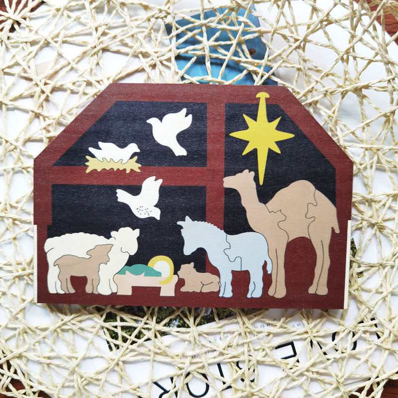 Manger Nativity Wooden Puzzle - Camel Theme - image 0