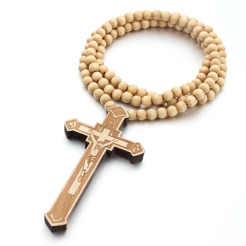 Christianartworkshop Jesus Cross Wooden Necklace - image 2