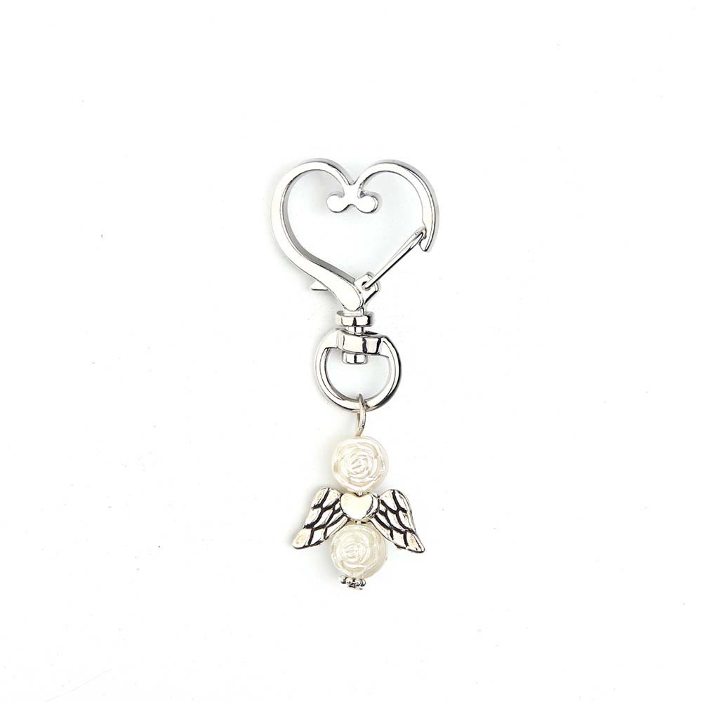 Christianartworkshop 6pcs/Set Angel Wing Pendant Heart Keychain - image 6