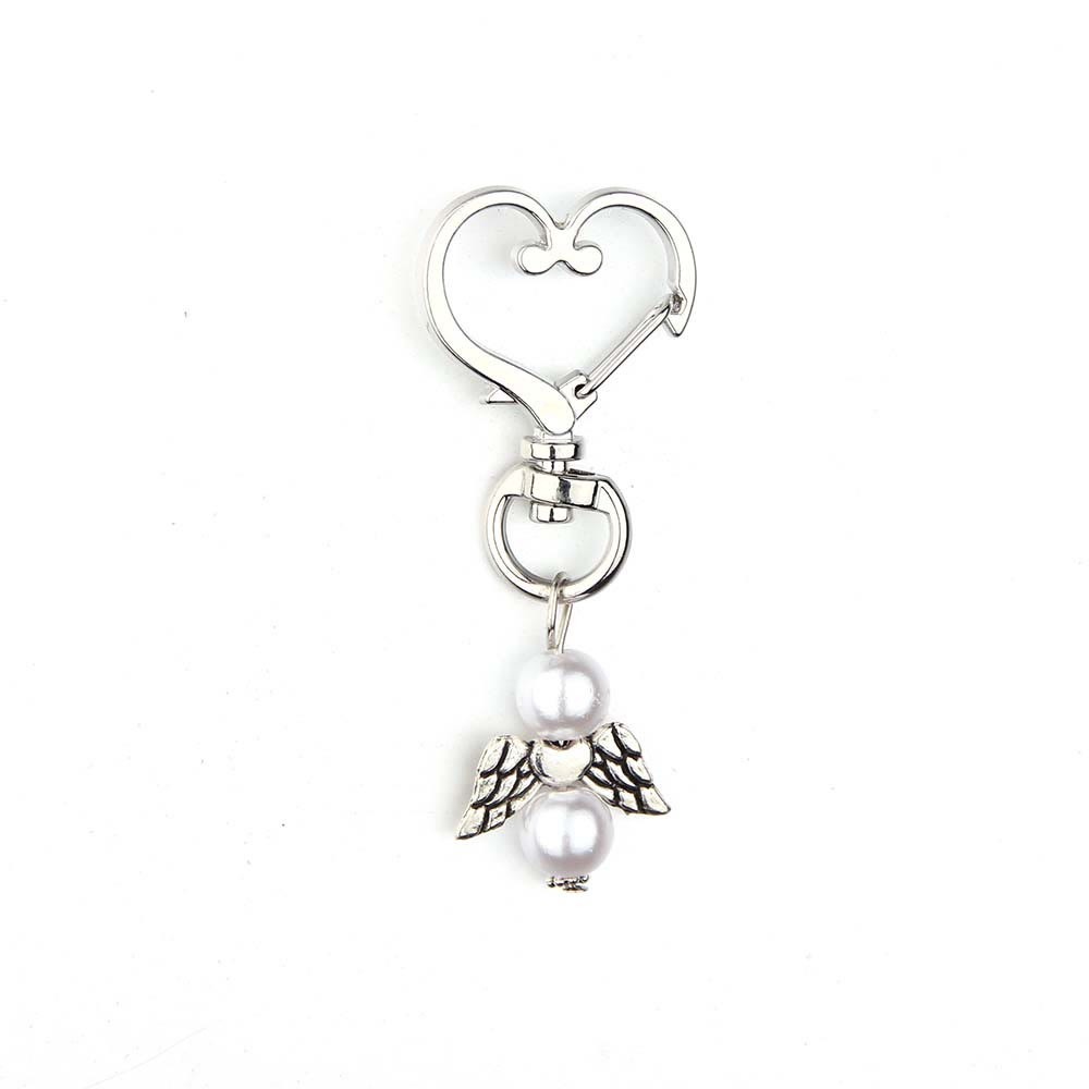 Christianartworkshop 6pcs/Set Angel Wing Pendant Heart Keychain - image 7