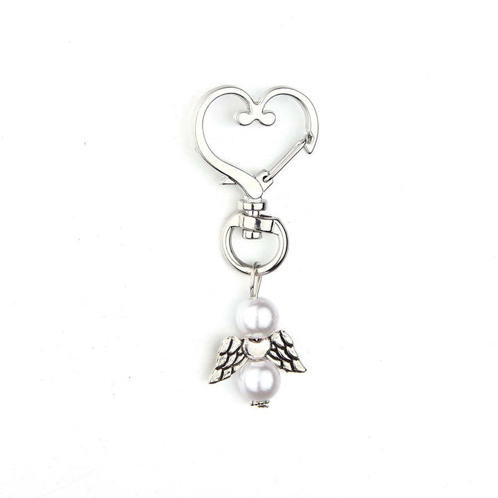 Christianartworkshop 6pcs/Set Angel Wing Pendant Heart Keychain - image 7