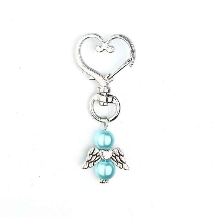 Christianartworkshop 6pcs/Set Angel Wing Pendant Heart Keychain - image 12