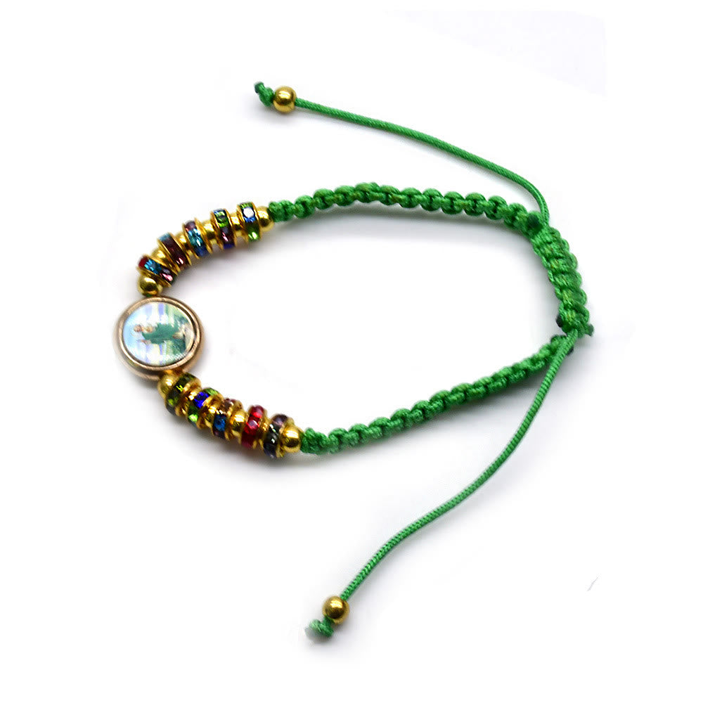 Christianartworkshop St. Jude Green String Adjustable Bracelet - image 4