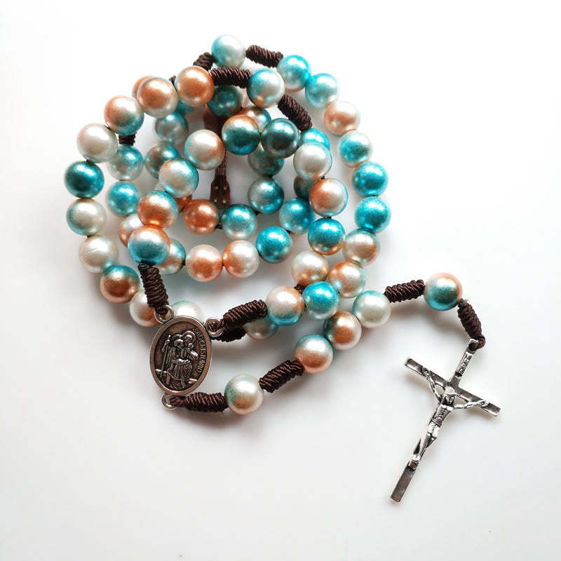 ChristianartworkshopSt. Christopher Medal Multicolor Rosary - Multicolor - image 1