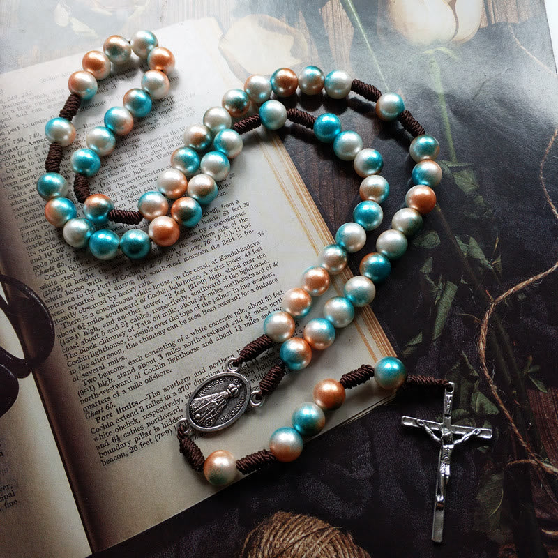 ChristianartworkshopSt. Christopher Medal Multicolor Rosary - image 2
