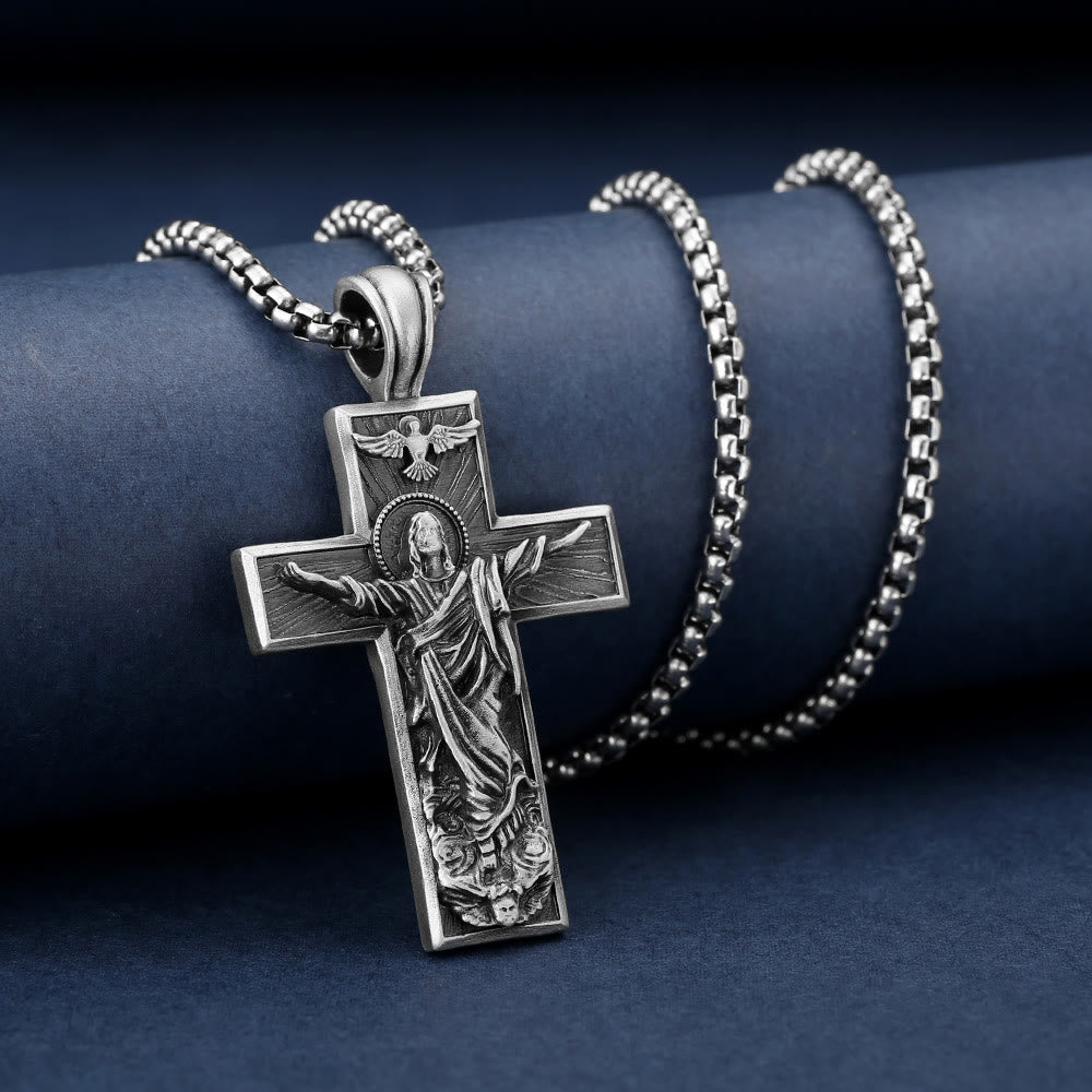 Christianartworkshopthe Jesus Ascension Cross Necklace - image 1