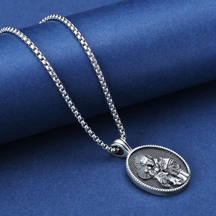 Christianartworkshopthe St. Anthony and the Child Jesus Pendant Necklace - image 3