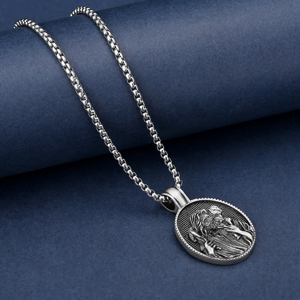 Christianartworkshopthe The Good Shepherd Jesus Pendant Necklace - image 4