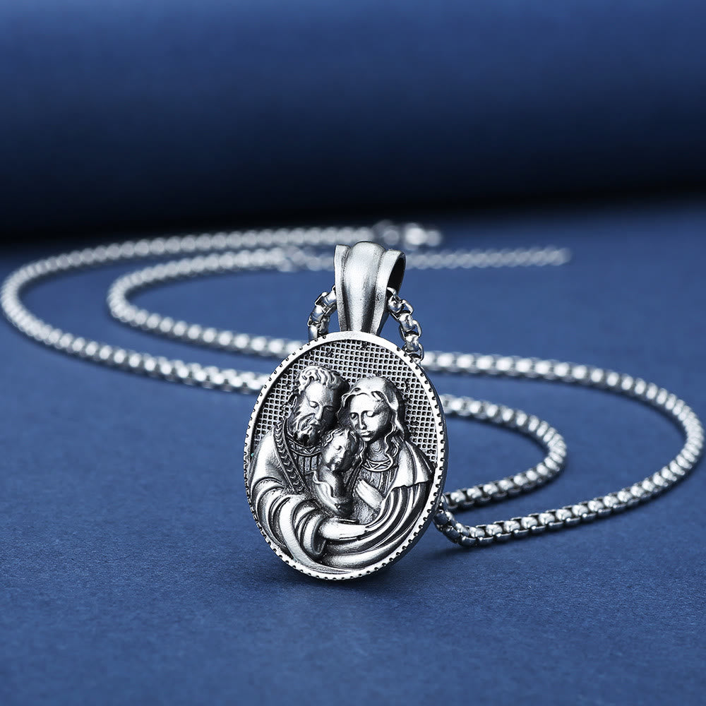 Christianartworkshopthe The Holy Family Amulet Necklace - image 2