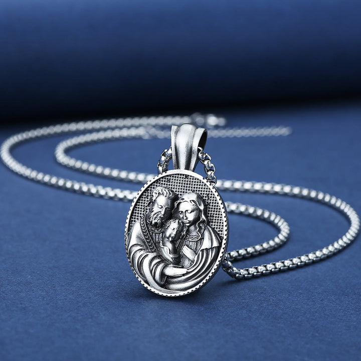 Christianartworkshopthe The Holy Family Amulet Necklace - image 2