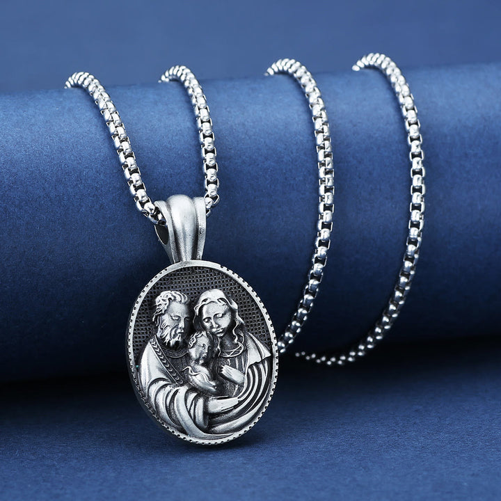 Christianartworkshopthe The Holy Family Amulet Necklace - image 3