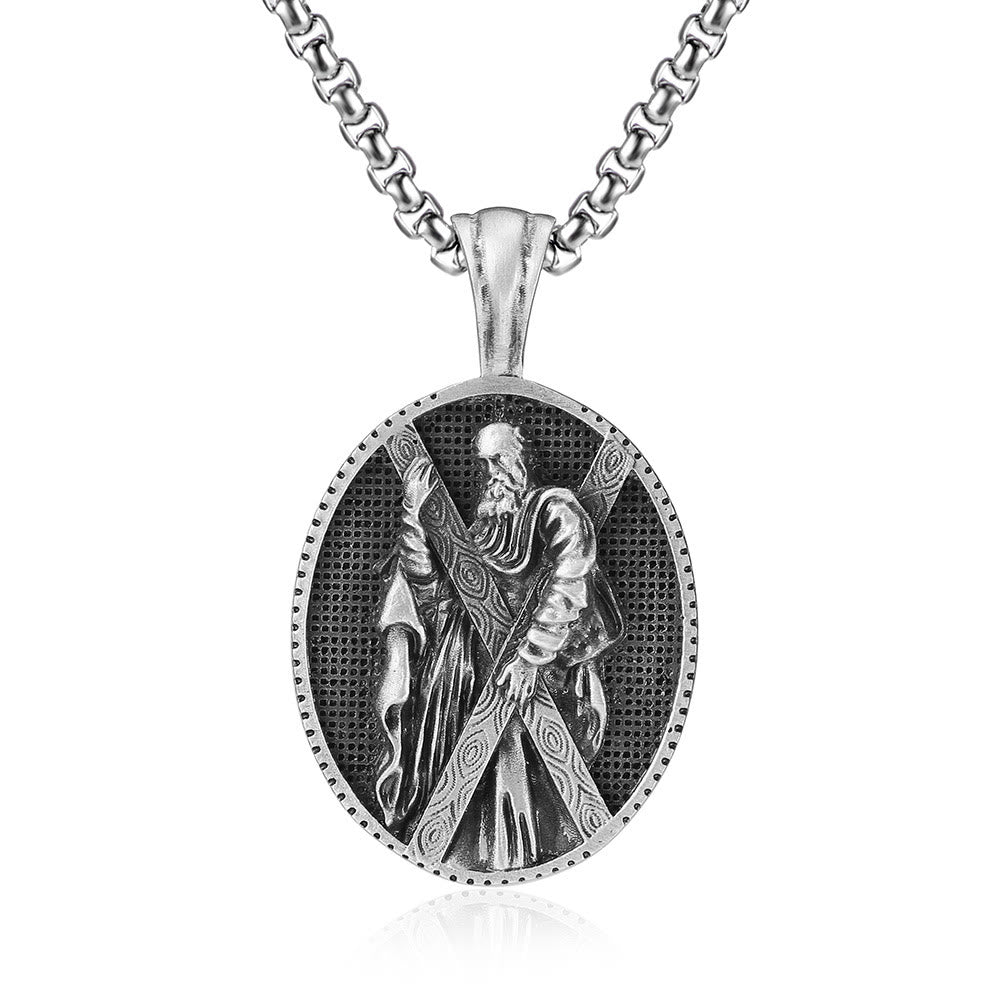 Christianartworkshopthe St. Andrew Retro Christian Necklace - image 5