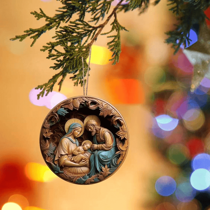Christianartworkshop Retro Nativity Christmas Hanging Ornaments B - image 2
