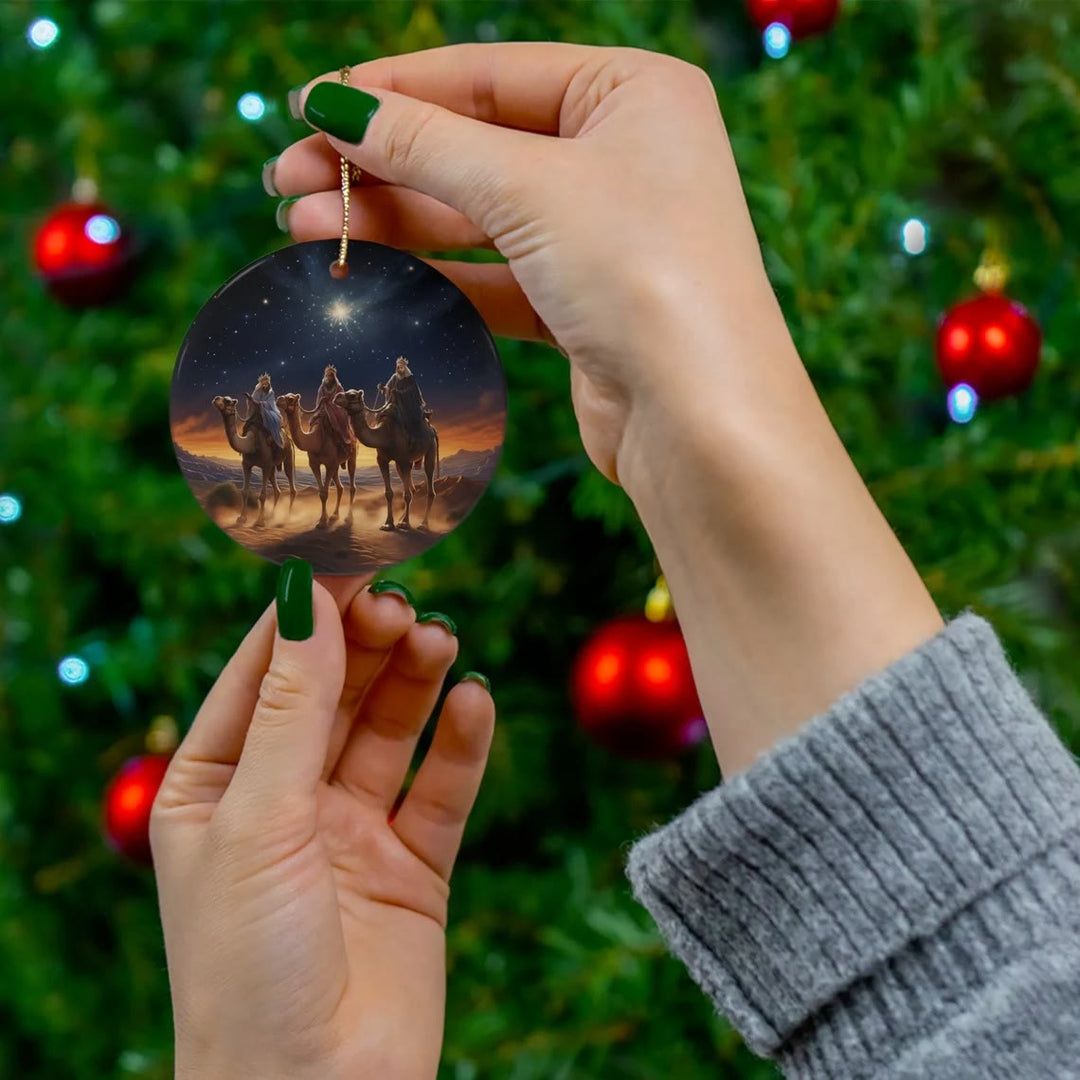 Christianartworkshop Illustration Styles Three Wisemen Kings Christmas Hanging Ornaments A - image 1