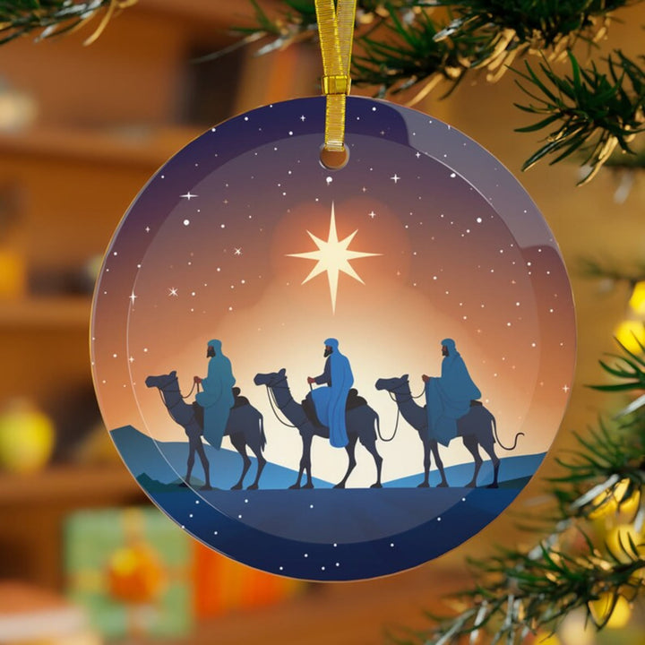 Christianartworkshop Illustration Styles Three Wisemen Kings Christmas Ornaments B - Ceramics - image 0