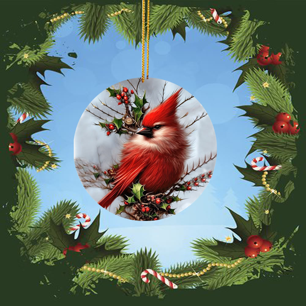 Christianartworkshop Realistic Styles Northern Cardinal Christian Hanging Ornaments B - Cardinal - image 1