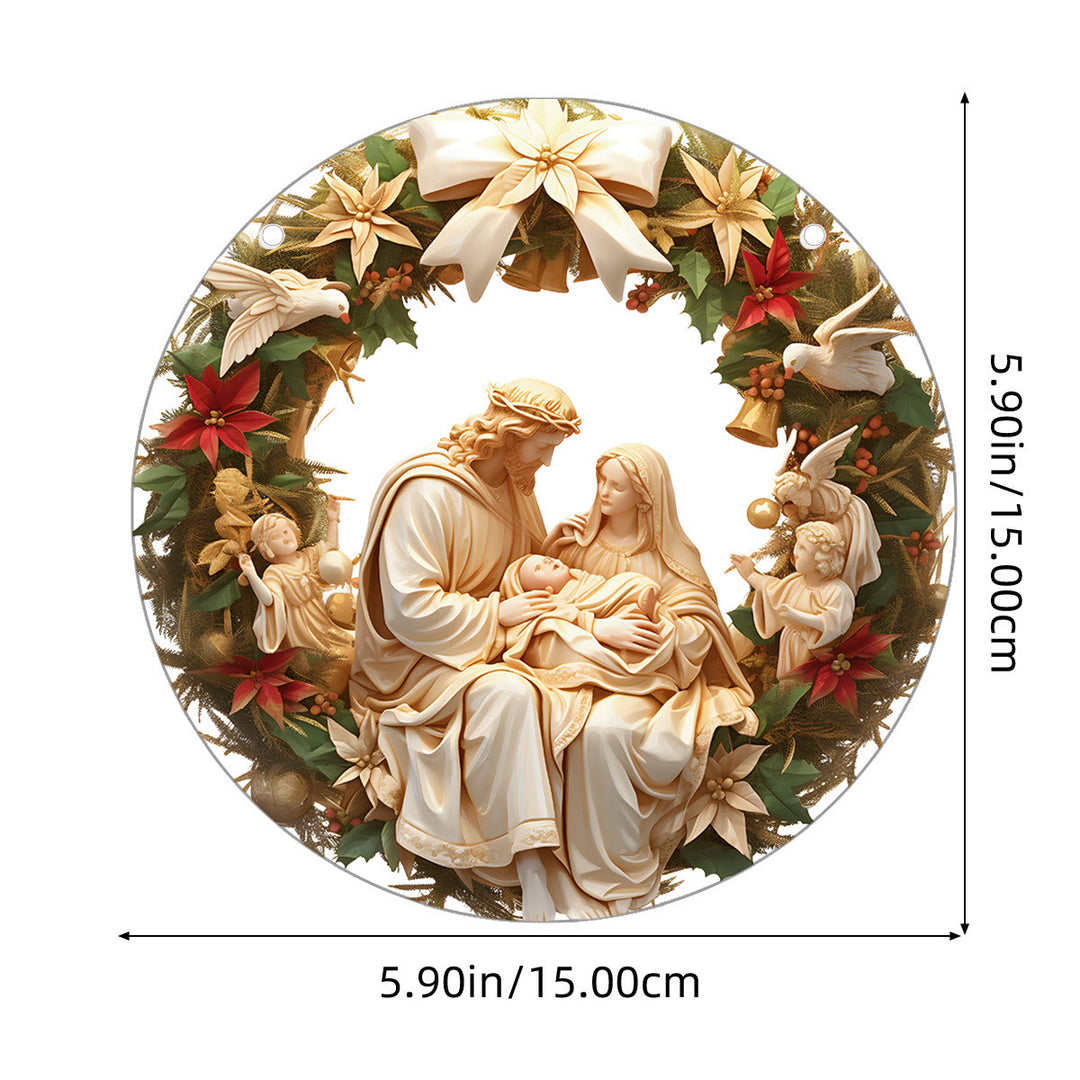 Christianartworkshop Sculptural Realism Style Holy Family Christmas Parasite Hanging Ornaments - image 9