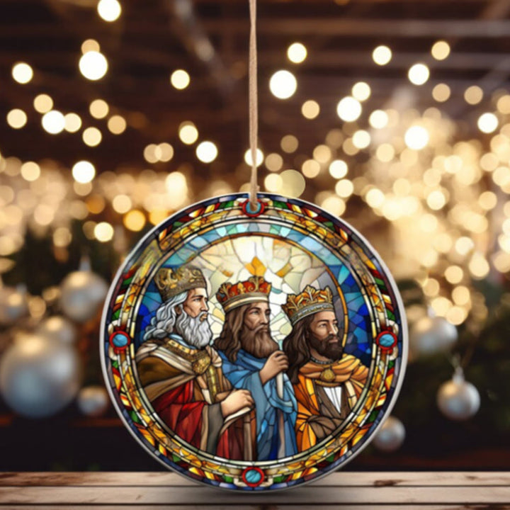 Christianartworkshop Stained Glass Styles Christian Element Hanging Ornaments B - Ceramics - image 0