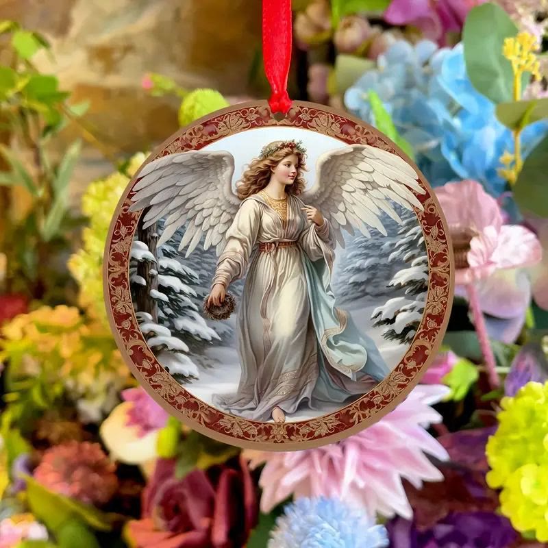 Christianartworkshop Colorful Exquisite Sculpture Styles Angels Christmas Hanging Ornaments B - Guardian Angle - image 1