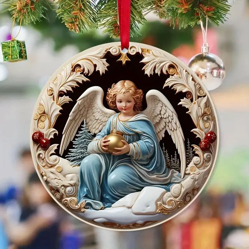Christianartworkshop Colorful Exquisite Sculpture Styles Angels Christmas Hanging Ornaments A - Angel - image 1