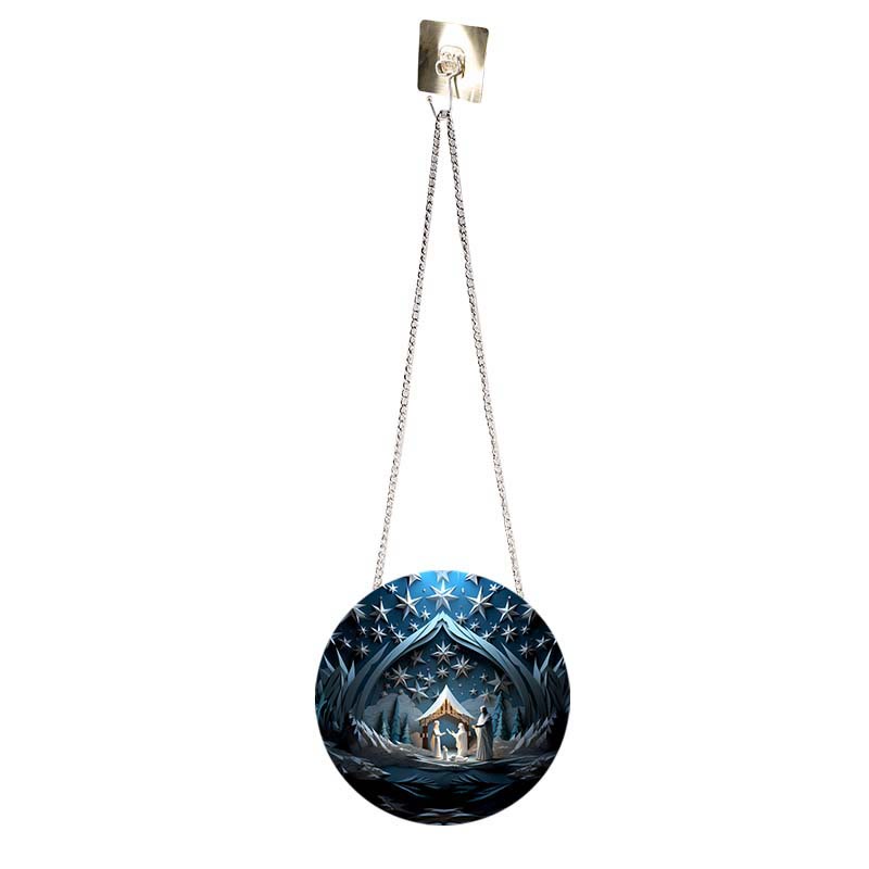 Christianartworkshop Blue Series 10 Styles Nativity Festive Decor Hanging Ornaments A - image 4