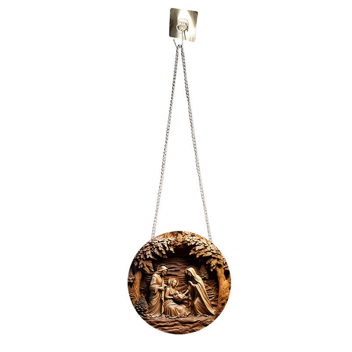 Christianartworkshop Brown Series 8 Styles Christ Nativity Festive Decor Hanging Ornaments E - image 4