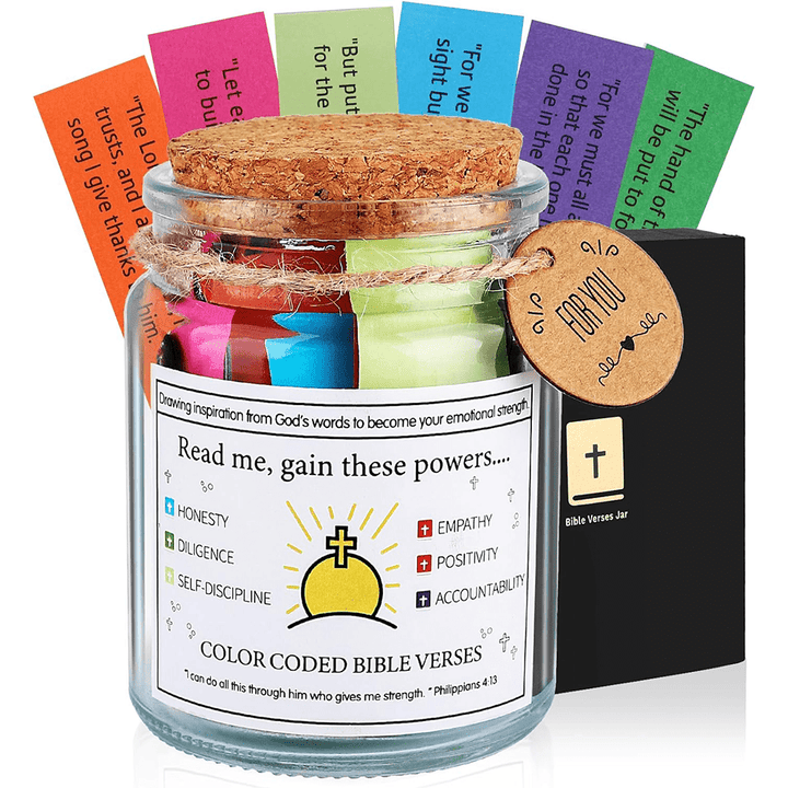 Christian Art Hope Jar Bibles Verse Study Power Supplies - Read me gain these power… - image 1