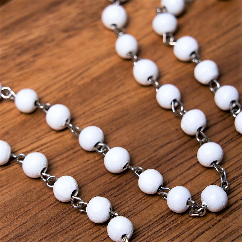 Christianartworkshop Our Lady of Guadalupe & Crucifix of 6 mm Round Multicolor Wood Alloy Chain Rosary - image 5