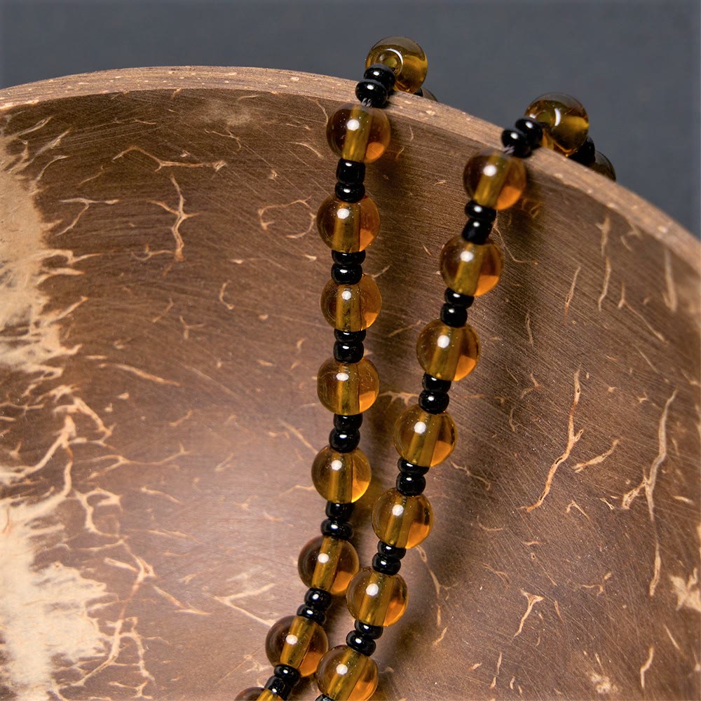 Christianartworkshopthe Holy Family Dark Brown Beads Necklace - image 4