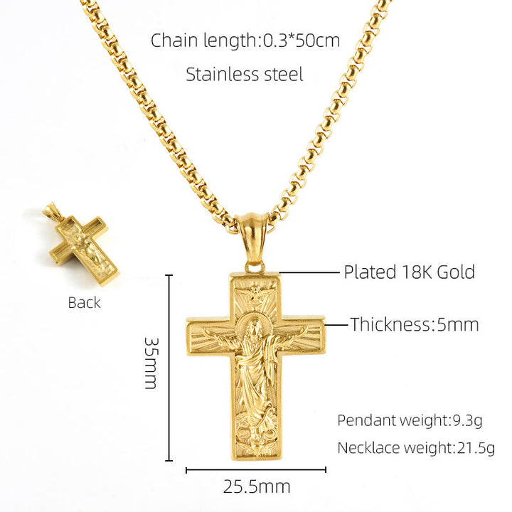 Christianartworkshop 11 Retro Style Classic Icon Bless Pendant Necklace - Jesus Ascension - image 15