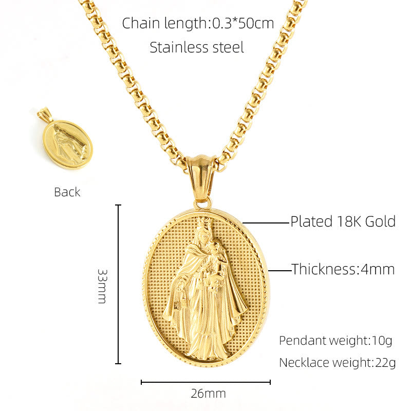 Christianartworkshop 11 Retro Style Classic Icon Bless Pendant Necklace - Madonna and Child - image 12