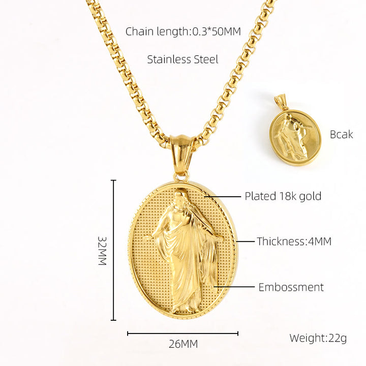 Christianartworkshop 11 Retro Style Classic Icon Bless Pendant Necklace - Jesus - image 10