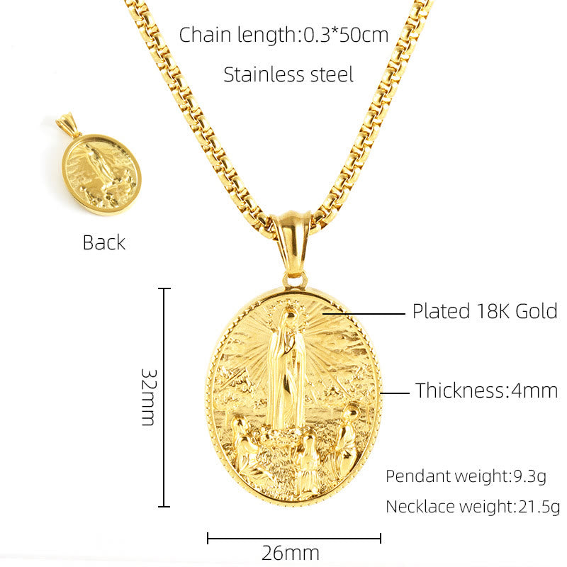 Christianartworkshop 11 Retro Style Classic Icon Bless Pendant Necklace - Our Lady of Fatima - image 11