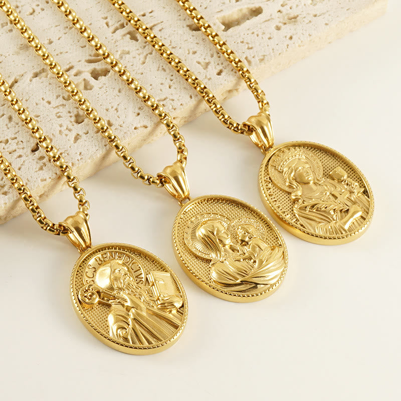 Christianartworkshop 11 Retro Style Classic Icon Bless Pendant Necklace - image 2