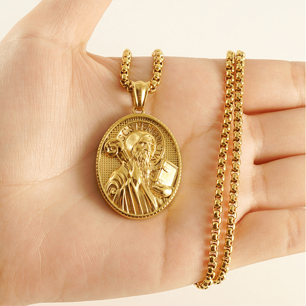 Christianartworkshop 11 Retro Style Classic Icon Bless Pendant Necklace - image 5