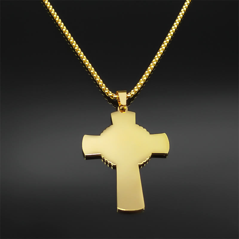 Christianartworkshop Multi-element Style Eucharist Halo Grapevine Cross Necklace - image 5