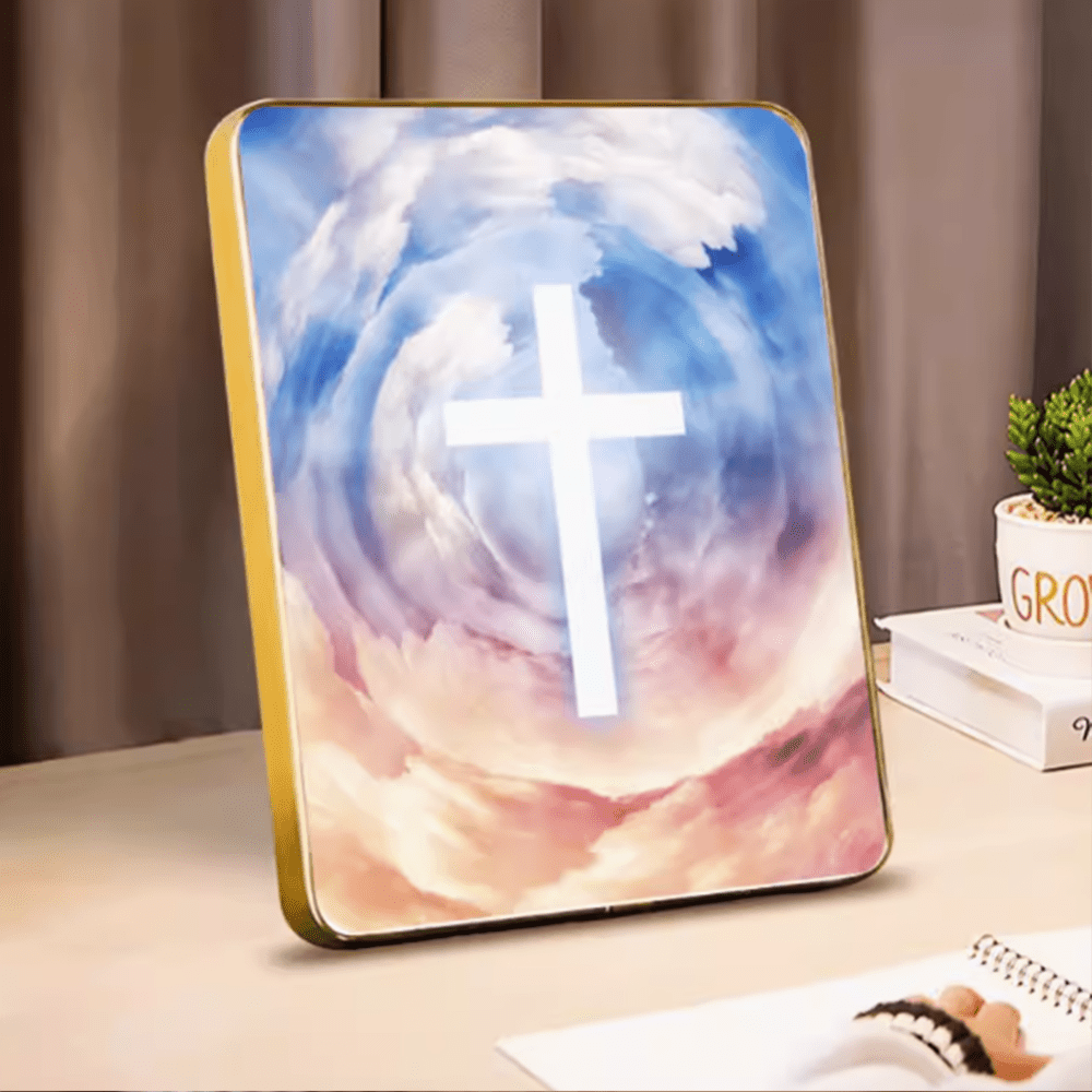 Christianartworkshop Modern Style Multi-options Cross Decorative Painting Desktop Ornaments - Style 5 - image 5