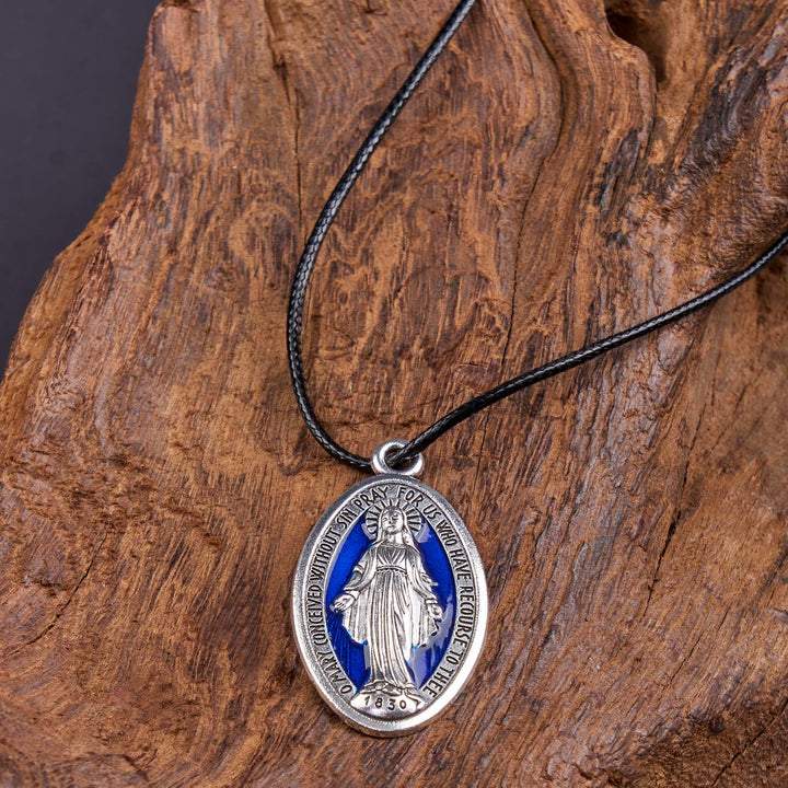 Christianartworkshop Classic Style Miraculous Medal of Our Lady Pendant Necklace - image 2