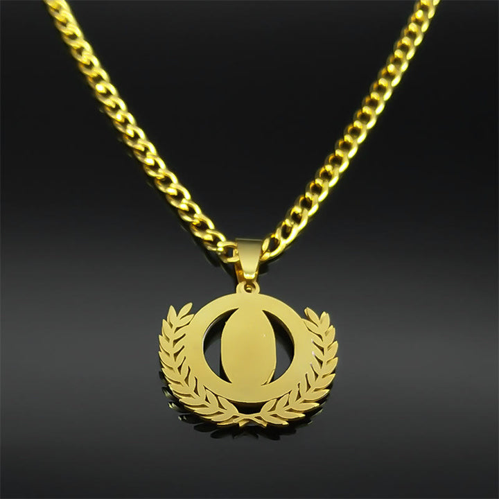 Christianartworkshop Classic Style Olive Branch with Our Lady of Guadalupe Rhinestones Pendant Necklace - image 4
