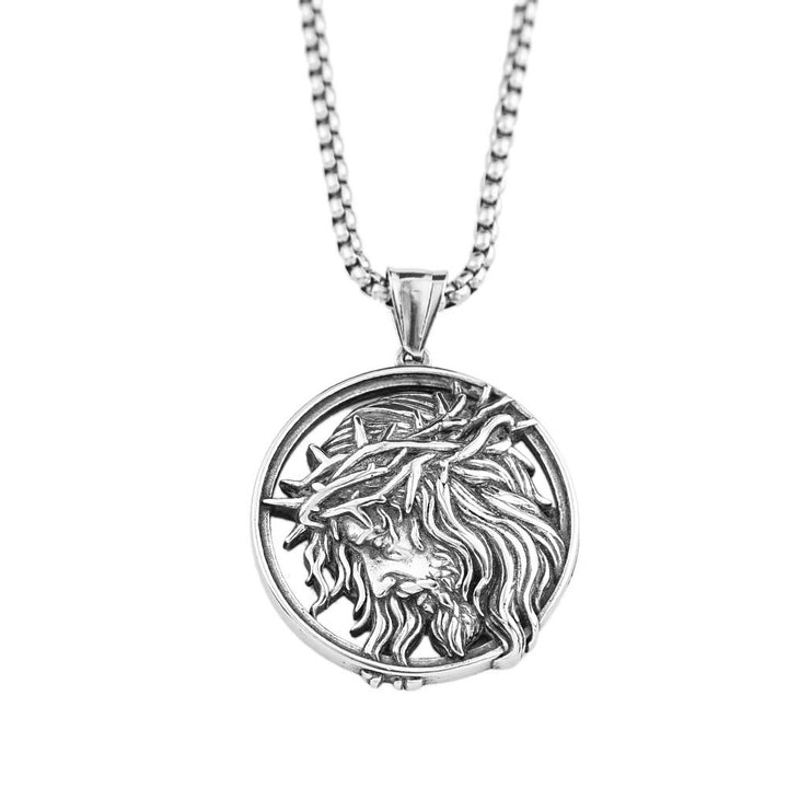 Christianartworkshop Retro Punk Style Crown of Thorns of Jesus Pendant Necklace - image 5