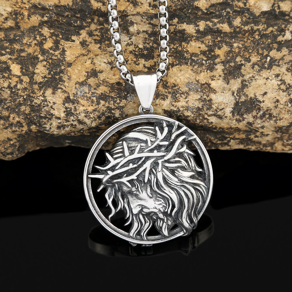 Christianartworkshop Retro Punk Style Crown of Thorns of Jesus Pendant Necklace - image 2