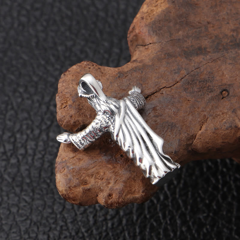 Christianartworkshop Retro Old-Fashioned Style Jesus Sterling Silver Pendant Necklace - image 4