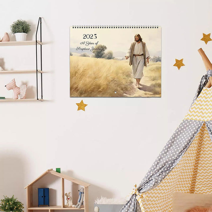 Christianartworkshop 2025 Jesus Christ A Year of Scripture Journey Desk Wall Calendar Ornaments - image 9